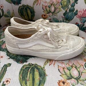 Vans VR3 White White Marshmallow Mesh Shoes Sneakers GUC 7.5